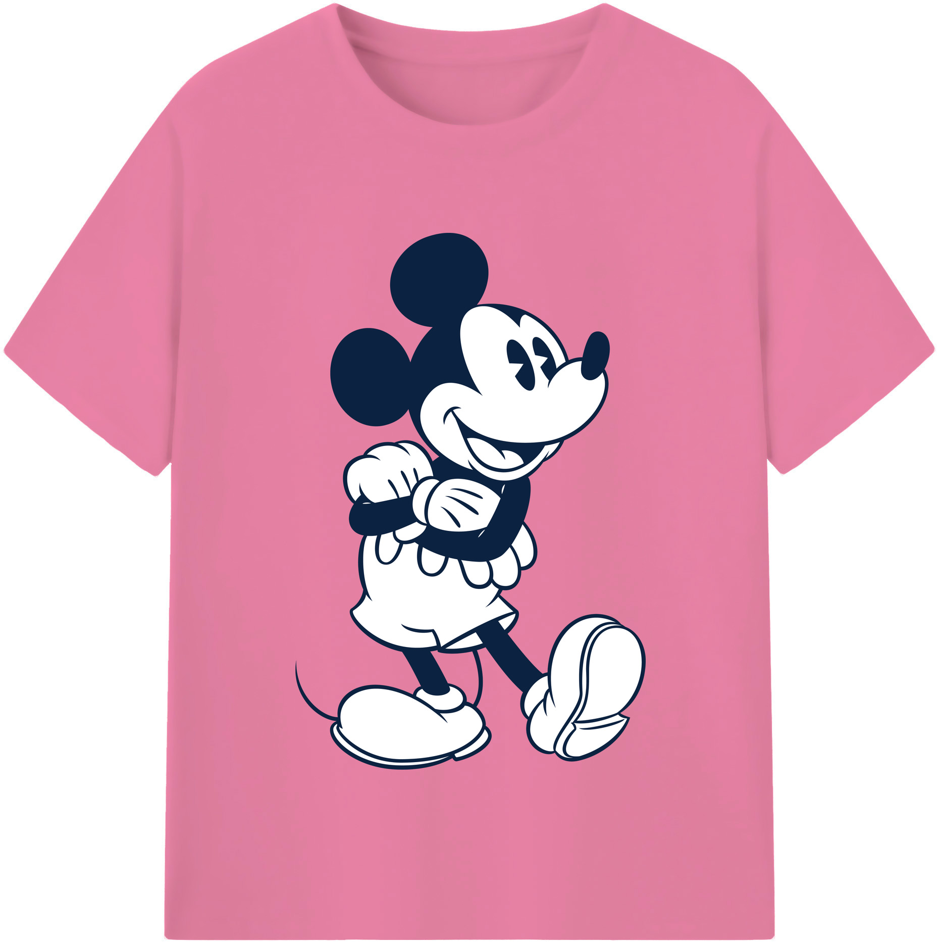 （画像用） ミッキーマウス Mickey Mouse 綿100％半袖Tシャツ（フロントプリント）